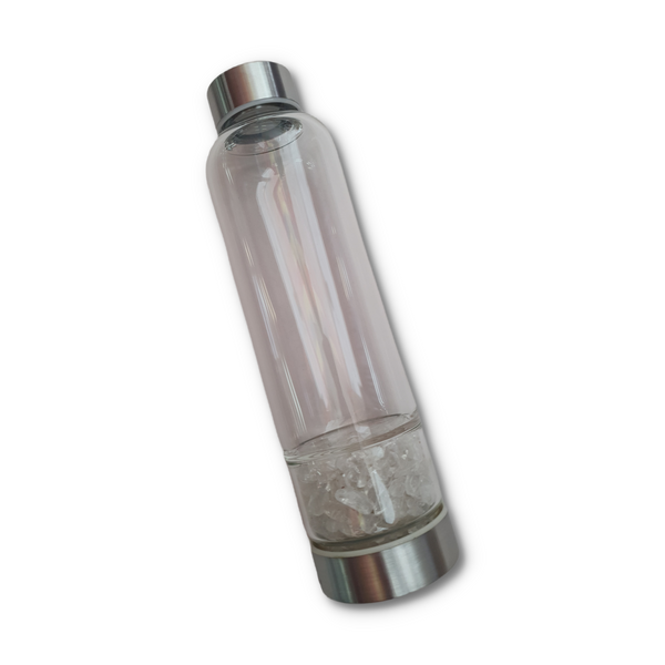 Clear Quartz Crystal Water Bottle