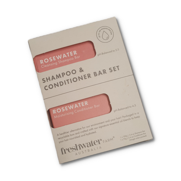 Rosewater Shampoo Conditioner Bar Set