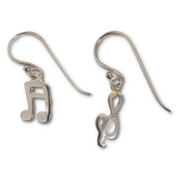 Musical Notes Sterling Silver Earrings