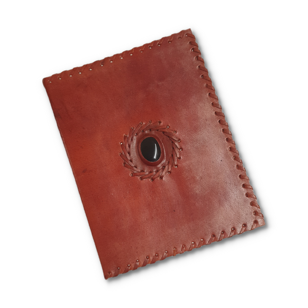 Leather Journal w/ Assorted Stone