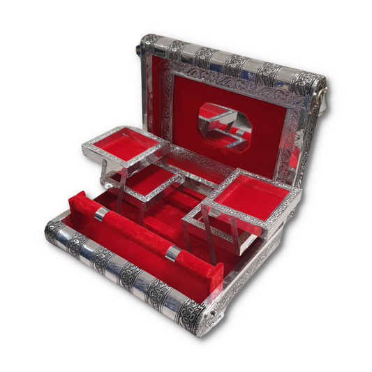 Jewellery Box White Metal
