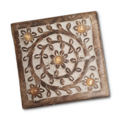 Medium Whitewash Wood Box