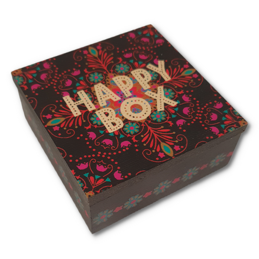Footed Box Happy