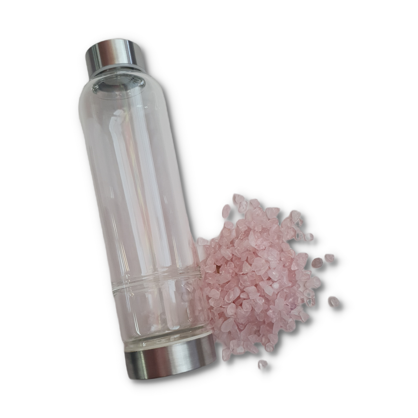 Rose Quartz Crystal Water Bottle